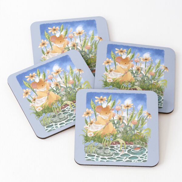 Item preview, Vintage Cottagecore Maiden Tossing Flowers into River - Charming Children's Storybook Art designed and sold by Jieul.