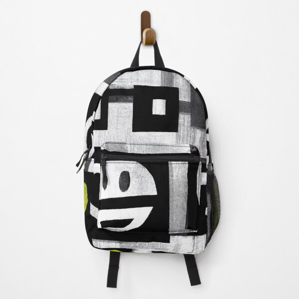 Item preview, Wall 13 - Abstract Geometric Street Art - Black, White and Yellow designed and sold by Inomaly Art.