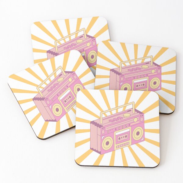 Item preview, Pink Retro Vintage Stereo Radio Boom Box designed and sold by luckymooninc.