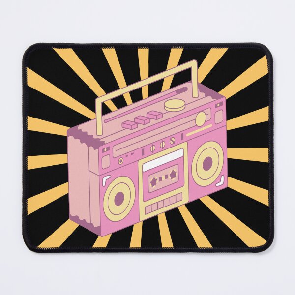 Item preview, Pink Retro Vintage Stereo Radio Boom Box designed and sold by luckymooninc.