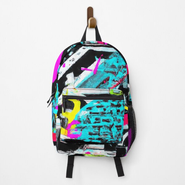 Item preview, Wall 18 - Abstract Pop Street Art - Black, White, Pink and Turquoise designed and sold by Inomaly Art.