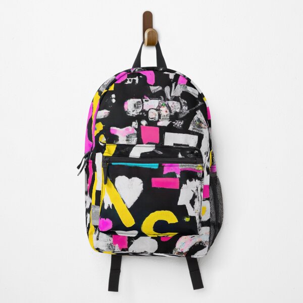 Item preview, Wall 19 - Bold Abstract Street Art - Grey, Black, White Pink and Yellow designed and sold by Inomaly Art.