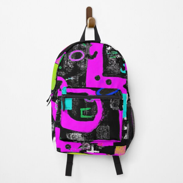 Item preview, Wall 23 - Abstract Street Art - Black, White, Pink and Teal designed and sold by Inomaly Art.