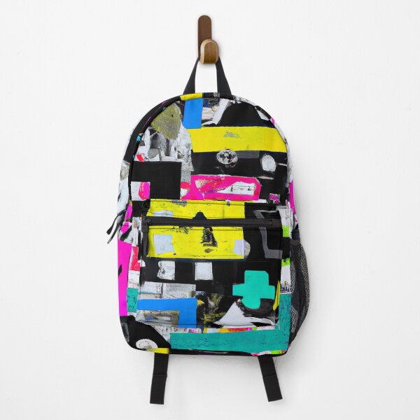 Item preview, Wall 28 - Abstract Street Art - Black, White, Pink and yellow designed and sold by Inomaly Art.