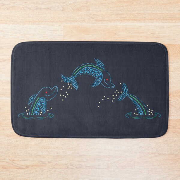 Water Pageant Dolphins Bath Mat