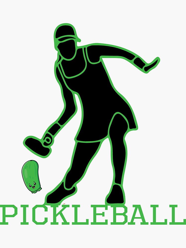 "PICKLEBALL POSE FUNNY PICKLEBALL QUOTE FOR PICKLEBALL LOVERS" Sticker