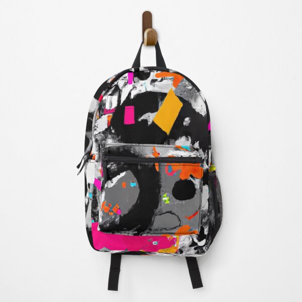 Item preview, Wall 33 - Abstract Street Art - Grey, Black, White and Orange designed and sold by Inomaly Art.