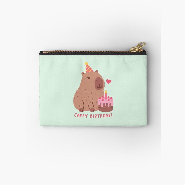 Item preview, Cute Capybara And Cake, Happy Cappy Birthday designed and sold by rustydoodle.