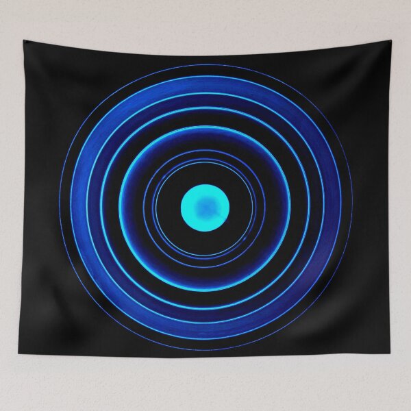 Item preview, PATTERN DESIGN STUDY #66 – Spiral Stairway Lit in Blue designed and sold by DEL-Productions.