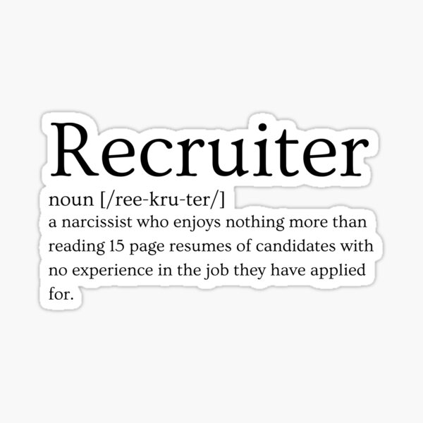 Item preview, Funny Recruiter Definition designed and sold by Recruiter-Love.