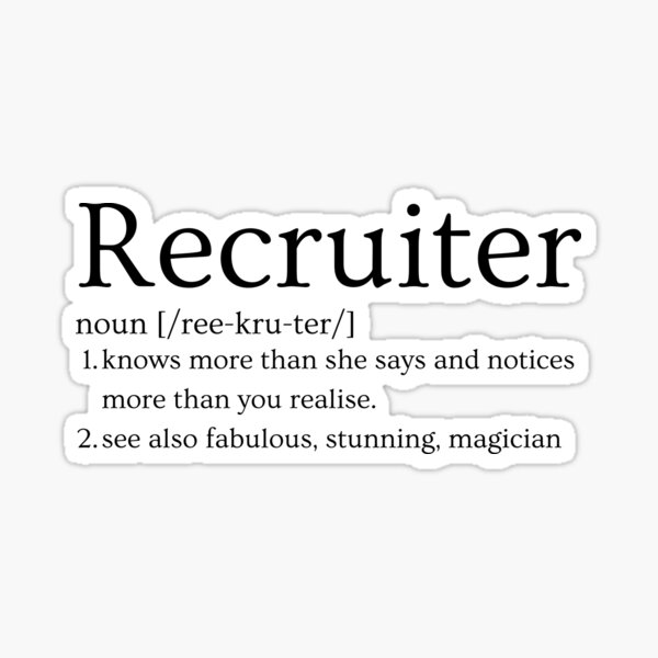 Item preview, Funny Recruiter Definition Female Recruiter designed and sold by Recruiter-Love.