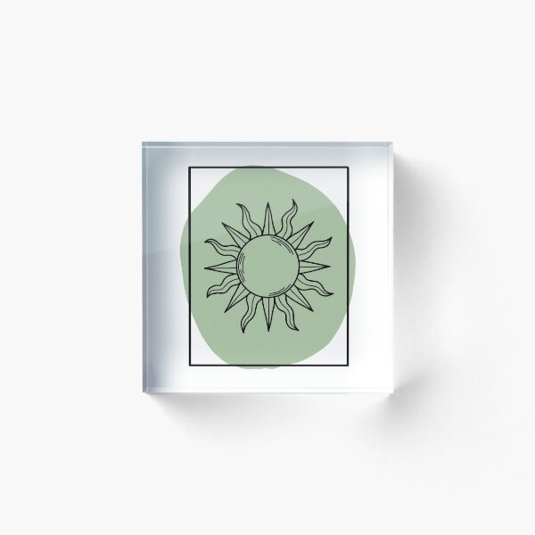 Item preview, Arte de línea de sol botánico verde salvia designed and sold by SimpleFloStudio.