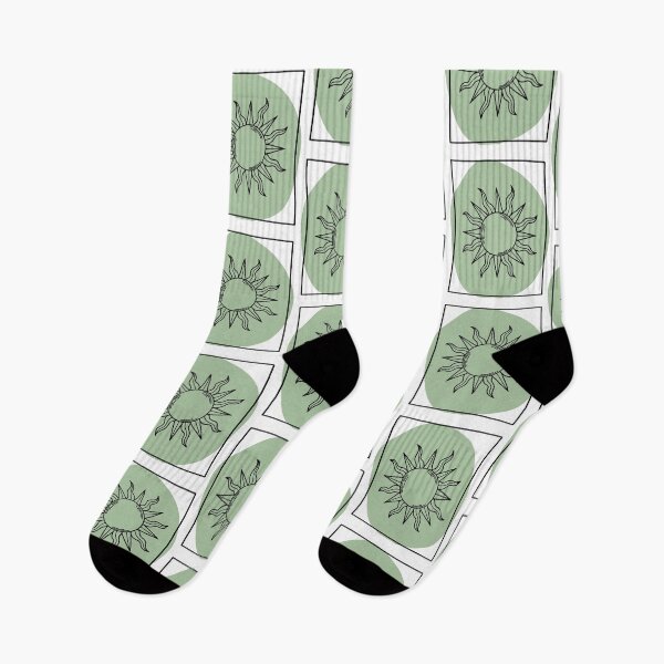 Item preview, Sage green botanical sun line art designed and sold by SimpleFloStudio.
