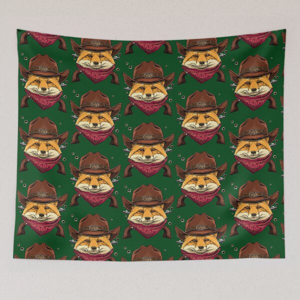 Artikelvorschau, Cowboy Fox Western Rodeo Cowboyhut und Bandana 134 entworfen und verkauft von ThanhNgong.