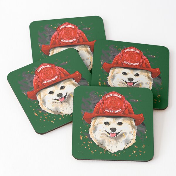 Item preview, Firefighter Pomeranian Fire Department Pom Pet Dog Lover 36 designed and sold by ThanhNgong.