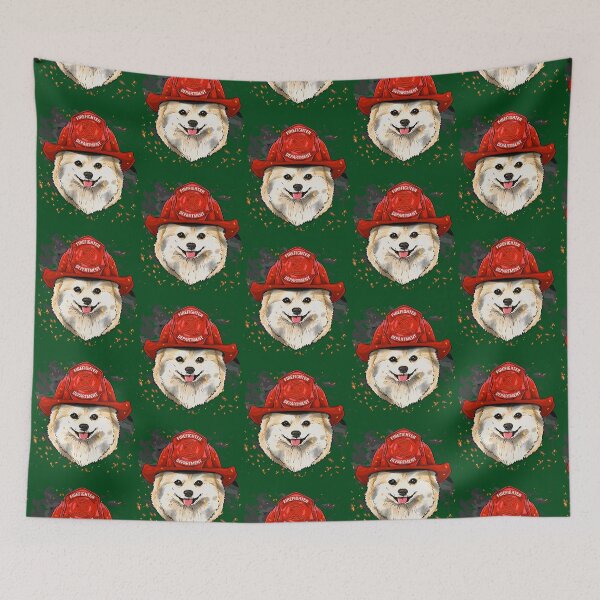 Item preview, Firefighter Pomeranian Fire Department Pom Pet Dog Lover 36 designed and sold by ThanhNgong.