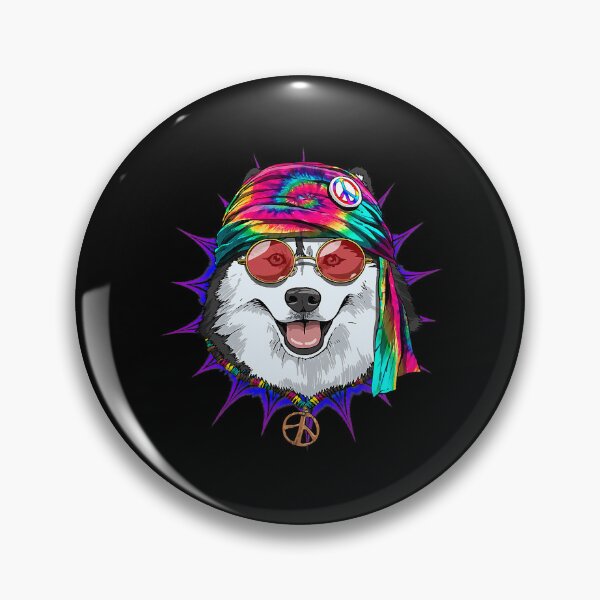 Item preview, Tie Dye Hippie Siberian Husky Hippiness Peace Love Dog 687 designed and sold by ThanhNgong.