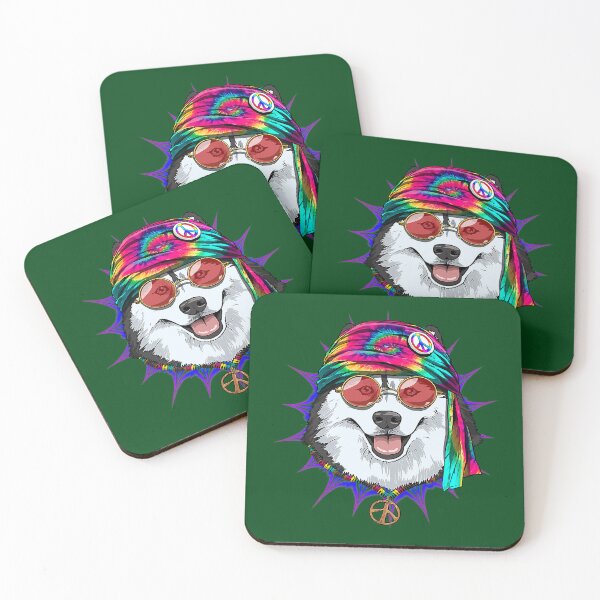 Item preview, Tie Dye Hippie Siberian Husky Hippiness Peace Love Dog 687 designed and sold by ThanhNgong.
