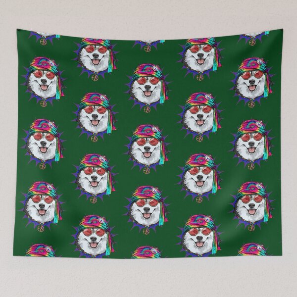 Item preview, Tie Dye Hippie Siberian Husky Hippiness Peace Love Dog 687 designed and sold by ThanhNgong.