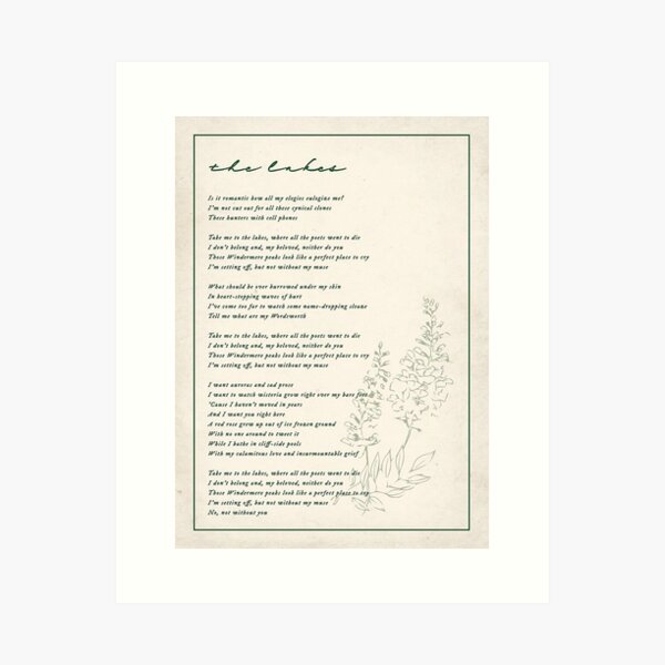Item preview, The lakes lyric  designed and sold by Shanny-Johns.