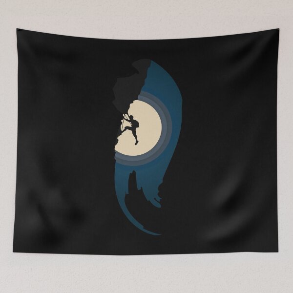 Item preview, Moon Silhouette Rock Climbing. Rock Climbing designed and sold by Boulder Design Co.