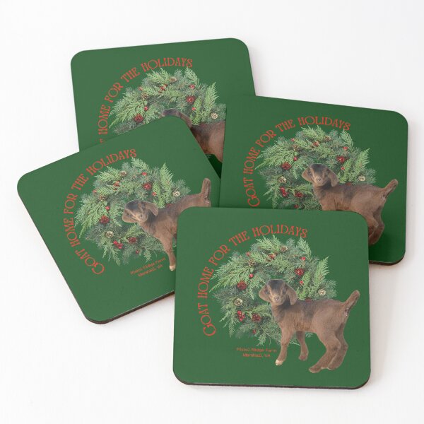 Item preview, Goat Home For The Holidays | Holiday Goats | Christmas Goats | Cute Goats | Goat Puns designed and sold by PistolRidgeFarm.