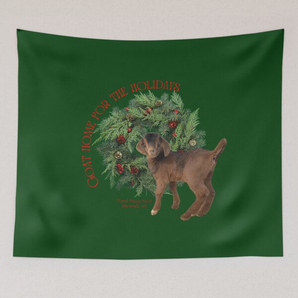 Item preview, Goat Home For The Holidays | Holiday Goats | Christmas Goats | Cute Goats | Goat Puns designed and sold by PistolRidgeFarm.