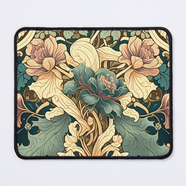 Item preview, Art Nouveau Green Floral Pattern designed and sold by cardinalhill.