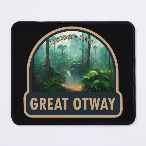 Item preview, Great Otway National Park Australia Watercolor Badge designed and sold by KrisSidDesigns.
