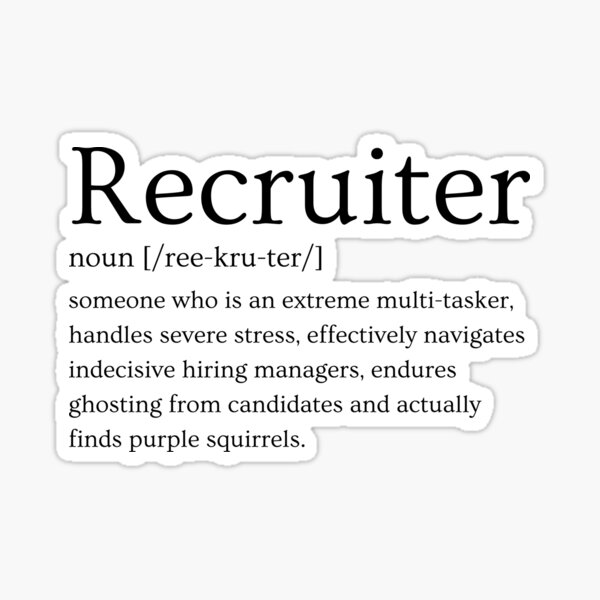 Item preview, Funny Recruiter Definition designed and sold by Recruiter-Love.