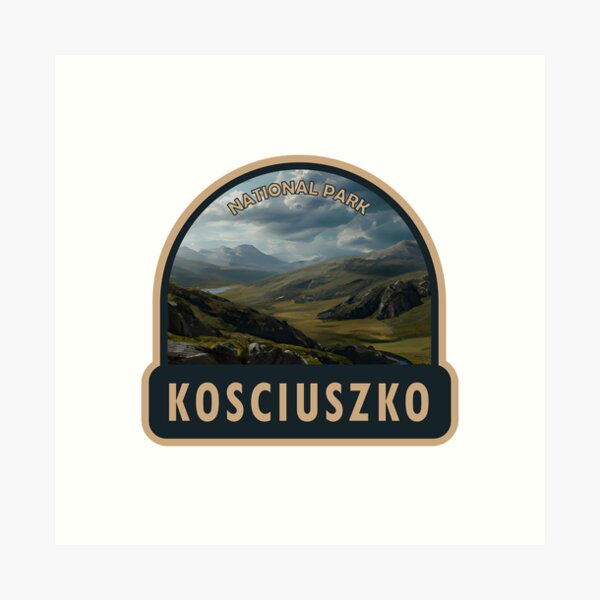 Kosciuszko National Park Australia Badge Art Print