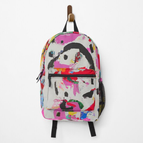 Item preview, Vibrant Blotches of Colour - Abstract Art - Black, Red, Pink, and Off-white designed and sold by Inomaly Art.