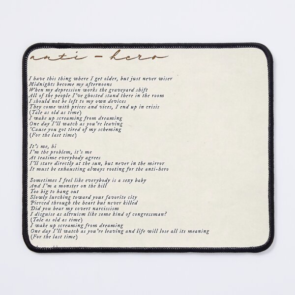 Item preview, Lyric antihero designed and sold by Shanny-Johns.