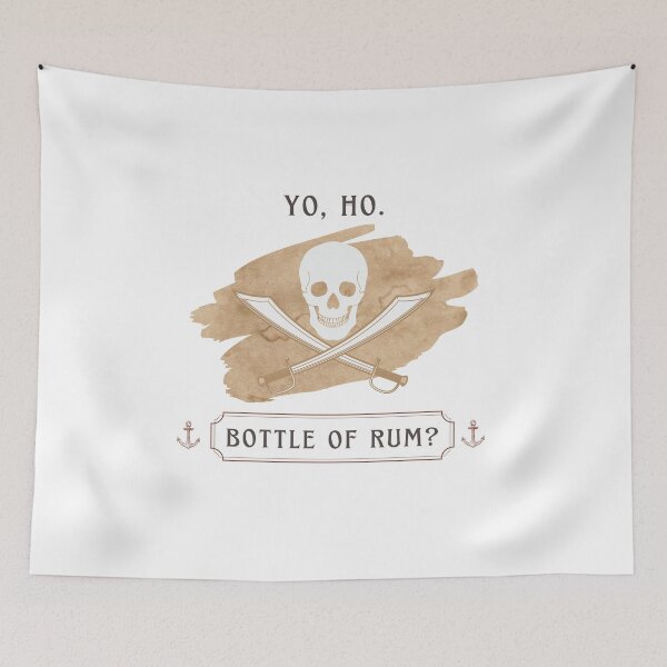 Item preview, Pirate Funny Yo Ho Bottle of Rum Joke Meme Quotes Cute Vintage Unisex Women Men T Shirt Clothing Gift for Her Him designed and sold by Winterlock.
