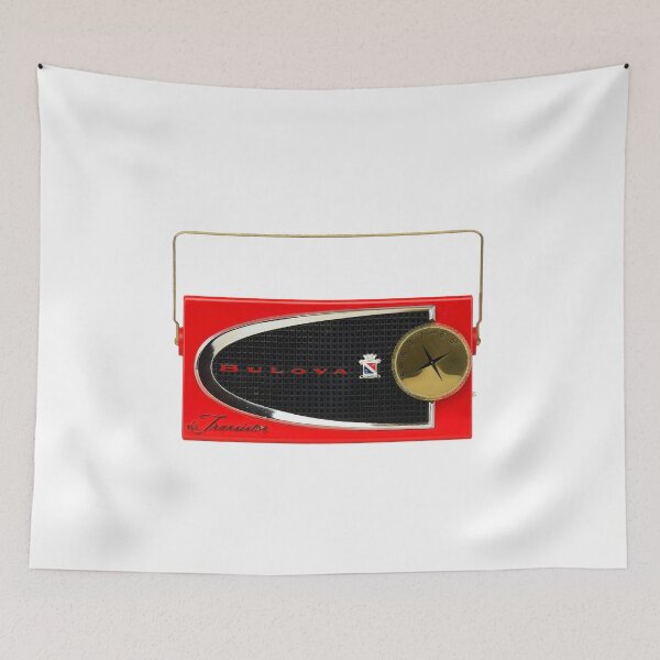 Item preview, Bulova Comet Vintage Red Transistor Radio designed and sold by vintage-designs.
