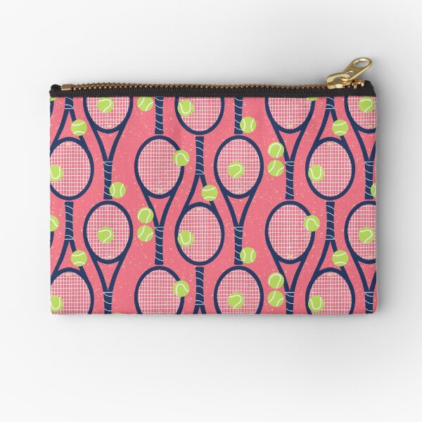 Item preview, Navy tennis rackets on peach designed and sold by ArtbyCouture.