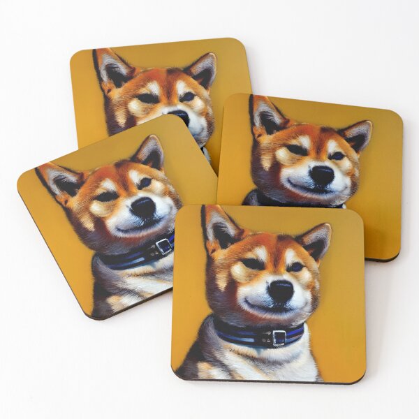 Aperçu de l'œuvre Portrait de Shiba Inu - peinture d'art de chien #45 créée et vendue par supeart.