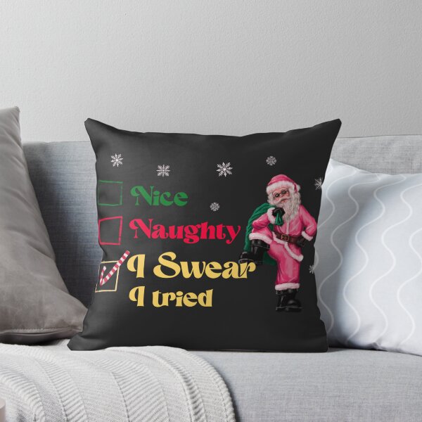 Item preview, nice naughty i swear i tried pink Santa  designed and sold by Chatchot.