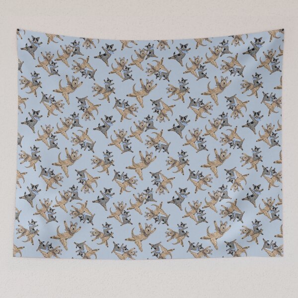 Item preview, Blue Heeler, Berger Picard dogs playing designed and sold by Marcia and Ron Stacy Studios.
