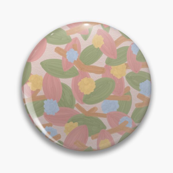 Item preview, Pastel Pink and Green Floral Leaves Gouache Design designed and sold by candiceongart.
