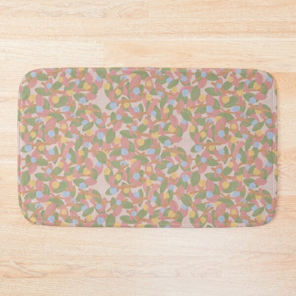 Item preview, Pastel Pink and Green Floral Leaves Gouache Design designed and sold by candiceongart.