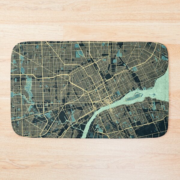 Item preview, Detroit City Map of Michigan, USA - Summer designed and sold by deMAP.