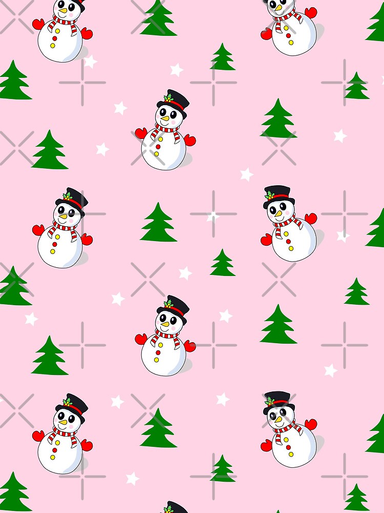 Discover Snowman, Christmas tree pattern Drawstring Bag