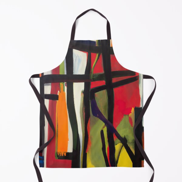 Item preview, Colour Between Lines - Abstract Art - Black, White, Orange, and Red designed and sold by Inomaly Art.