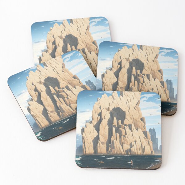 Item preview, Jeffrey Smart Inspired Art - Rocky Beach designed and sold by ArtzandDesignz.