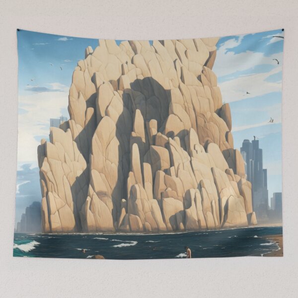 Item preview, Jeffrey Smart Inspired Art - Rocky Beach designed and sold by ArtzandDesignz.