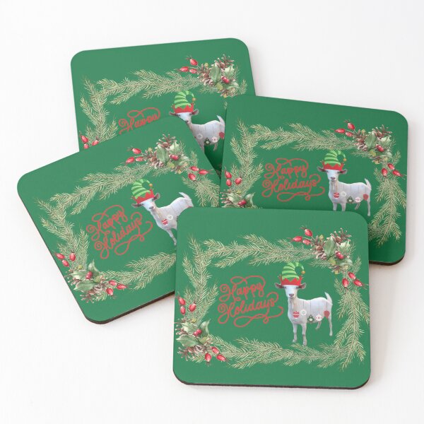 Item preview, Happy Holidays | Holiday Goats | Christmas Goats | Cute Goats designed and sold by PistolRidgeFarm.
