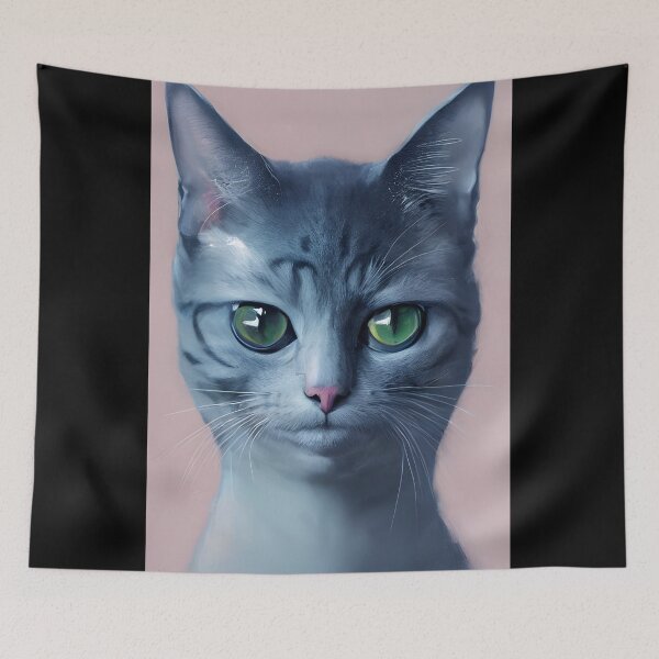 Aperçu de l'œuvre peinture de portrait de chat #41 créée et vendue par supeart.
