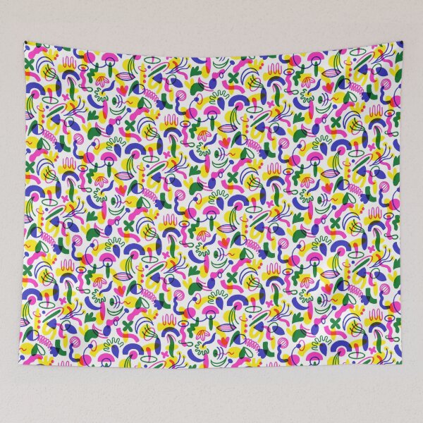 Item preview, Colorful Vibrant Digital Doodle Art designed and sold by candiceongart.