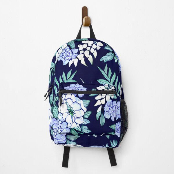 Item preview, floral white flower blue leaf patter #8 designed and sold by supeart.